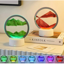 Настольная LED лампа ночник Песочные часы 3D "Moving Sands Capes" USB Ночной светильник