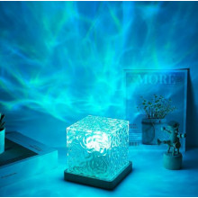 Ночник КУБ проектор с проекцией воды RGB лампа с эффектом водяной волны с пультом (248362)