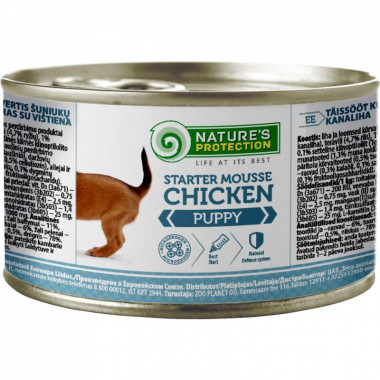 Консервы для собак Nature's Protection Puppy Starter Mousse Chicken 200 г (KIK45514) (199510)