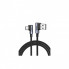 Дата кабель USB 2.0 AM to Type-C 1.0m US176 Both Angled 3A (Black) UGREEN (20856) (341120)