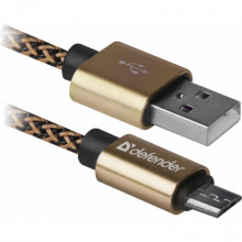 Дата кабель USB 2.0 AM to Micro 5P 1.0m USB08-03T gold Defender (87800) (321320)