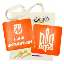 Набор для творчества «Экосумка бязь I Am Ukrainian, Тризуб» bag-b-n064-n059
