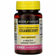 Травы Mason Natural Клюква высококонцентрированная, Cranberry, 60 капсул (MAV-14765) (305420)