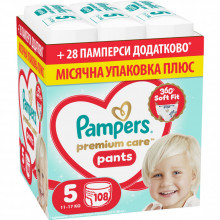 Подгузники Pampers Premium Care Pants Розмір 5 (11-17 кг) 108 шт (8006530315838) (346420)