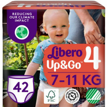 Подгузники Libero Up&Go Размер 4 (7-11 кг) 42 шт (7322541742243) (235720)