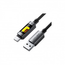 Дата кабель USB 2.0 AM to USB-C 1.2m 60W black Acefast (6974316284673) (344130)