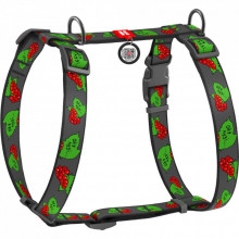 Шлей для собак WAUDOG Nylon с QR паспортом анатомическая H-образная "Калина" L (5160-0228) (309630)