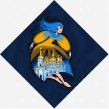 Картина по номерам "Берегиня Михайловская" Идейка KHO4915 30х30 см