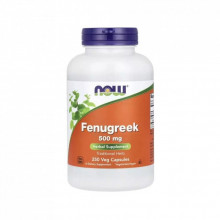 Травы Now Foods Пажитник, 500 мг, Fenugreek, 250 вегетарианских капсул (NOW-04678) (309730)