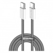 Дата кабель USB-C to USB-C 1.0m 60W 3.0А black ColorWay (CW-CBPDCC061-BK) (260930) Дата кабель USB-C to USB-C 1.0m 60W 3.0А black ColorWay (CW-CBPDCC061-BK) (260930)