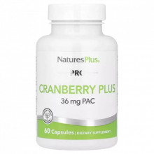 Витаминно-минеральный комплекс Natures Plus Клюква органическая, PRO Cranberry Plus, 60 капсул (NAP-39516) (309240)