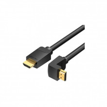 Кабель мультимедийный HDMI M to HDMI M 1.5m 90° corner black Vention (AAQBG) (344240)