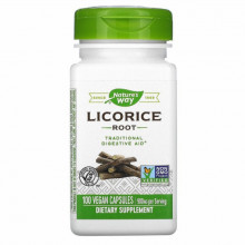Травы Nature's Way Корень Солодки (Лакрицы) 450 мг, Licorice Root, 100 вегетар (NWY-14600) (305340)