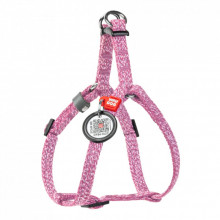Шлей для кошек WAUDOG Re-cotton с QR паспортом XS Ш 10 мм В=С: 28-40 см розовая (16707) (311340)