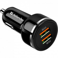 Зарядное устройство Defender UCA-80 black, 2xUSB, QC3.0, 36W (83832) (213540)