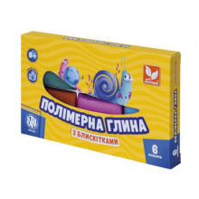 Полимерная глина 304109001-UA с блестками 6 цветов