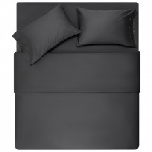 Простынь Ardesto на резинке Mix&Match Premium, 100% хлопок, сатин серый 160х200+30 см (ART1620FSY) (327740)