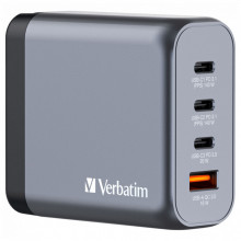 Зарядное устройство Verbatim GaN 140 W 4 ports (2xUSB-C-140 W,USB-C 20 W /USB-A -3.0) (32203) (321940)