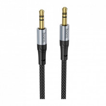 Кабель мультимедийный 3.5mm M to 3.5mm M 1.0m Black HOCO (6942007608800) (320150)