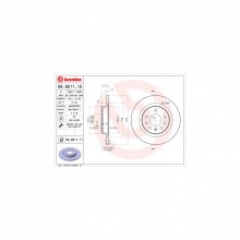 Тормозной диск Brembo 08.9511.10 (298250)