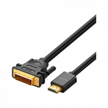 Кабель мультимедийный HDMI M to DVI M 1.5m HD106 black Ugreen (11150) (320650)