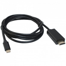 Кабель мультимедийный USB-C to HDMI M 1.8m black Patron (CAB-PN-TYPC-HDMI-1.8) (320850)