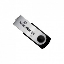 USB флеш накопитель Mediarange 16GB Black/Silver USB 2.0 (MR910) (230260)