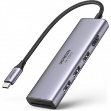 Концентратор Ugreen USB3.1 Type-C to HDMI 4K60Hz/USB 3.0х2/SD/TF/PD 100W 5-in-1 CM511 (60383) (249260) Концентратор Ugreen USB3.1 Type-C to HDMI 4K60Hz/USB 3.0х2/SD/TF/PD 100W 5-in-1 CM511 (60383) (249260)