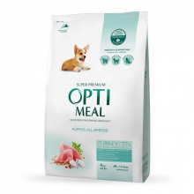 Сухой корм для собак Optimeal для щенков всех пород со вкусом индейки 4 кг (4820083905490) (322360)