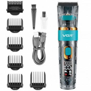 Аккумуляторная машинка для стрижки волос + 6 насадок, с USB, VGR V-695 / Беспроводной триммер для стрижки (342460)