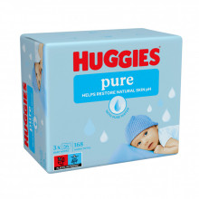 Детские влажные салфетки Huggies Ultra Comfort Pure 56 х 3 шт (5029053550091) (201560)