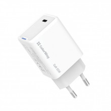 Зарядное устройство ColorWay GaN Mini 65W PD Port PPS USB-C white (CW-CHS049PD-WT) (251760)