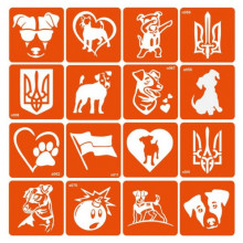 Набор трафаретов для био-тату "Пес Патрон" pes-patron-16