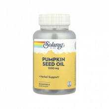 Витаминно-минеральный комплекс Solaray Масло семян тыквы, 1000 мг, Pumpkin Seed Oil, 90 гелевых капсул (SOR-10727) (309960)