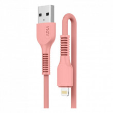 Дата кабель USB 2.0 AM to Lightning 1.0m AR88 2.4A peach Armorstandart (ARM65286) (321960)