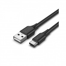 Дата кабель USB 2.0 AM to USB-C 1.0m 3A black Vention (CTHBF) (344270)
