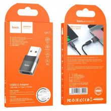 Переходник Hoco UA17 Type-C to USB Черный (239470)