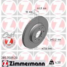 Тормозной диск ZIMMERMANN 285.3509.20 (299670)
