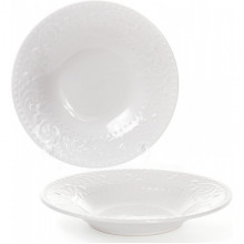Набір 6 супових тарілок Leeds Ceramics Ø23см, кам'яна кераміка (білі) (195870)
