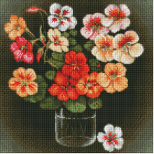 Алмазная мозаика "Настурции" ©kovtun_olga_art Идейка AMO7499 40х40 см