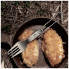 Ложка-вилка туристическая Naturehike NH19C001-J сіра з мішечком (6927595734759) (282280)
