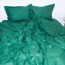 Пододеяльник MirSon Satin Stripe 30-0017 Green 160х220 см (2200005254226) (329580)