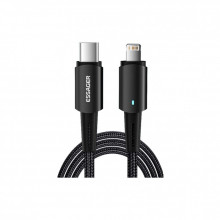 Дата кабель USB-C to Lightning 2.0m 20W black Essager (EXCTL-CGA01) (324680)