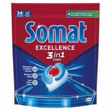 Таблетки для посудомоечных машин Somat Excellence 3-in-1 34 шт. (9000101831986) (259780)