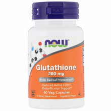 Аминокислота Now Foods Глутатион, Glutathione, 250 мг, 60 вегетарианских капсул (NOW-00096) (304980)