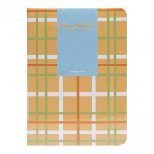 Блокнот A6 "Wonderful" 6701-1 твердый переплет, 2 закладки и 2 резинки для ручек 80 листов 10х14,5 см