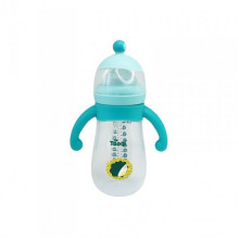 Бутылочка пластиковая с силиконовыми ручками MGZ-0200(Turquoise) 260 мл