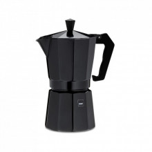 Гейзерная кофеварка Kela Italia 300 мл 6 Cap Black (10554) (204890)