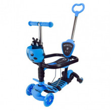 Самокат детский 3-х колесный Scooter Children's SC2501(Blue) 3в1 светящиеся колеса, синий