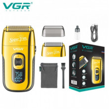 Электробритва VGR V-332 шейвер, двойное лезвие, триммер для бороды, LED Display Золотой (345990)
